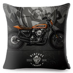 Housse de Coussin Décoratif Moto Street - Antre du Motard