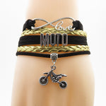 Bracelet Motard Moto Cross Doré (Cuir) Default Title