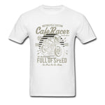 T-Shirt Moto Cafe Racer en Blanc XXXL