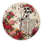 Horloge Murale Biker Squelette Enfleuri Default Title