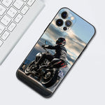 Coque Moto iPhone Motard & Nuages