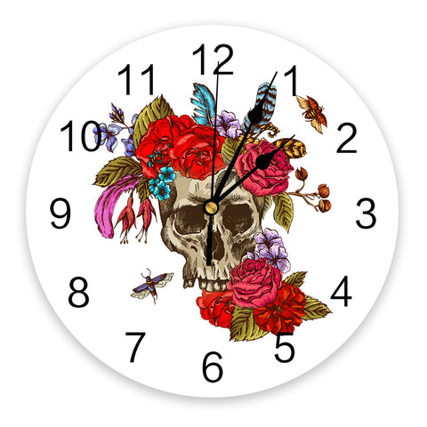 Horloge Murale Moto<br> Crâne Morbide - Antre du Motard