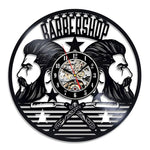 Horloge Murale Moto BarberShop (LED) - Antre du Motard