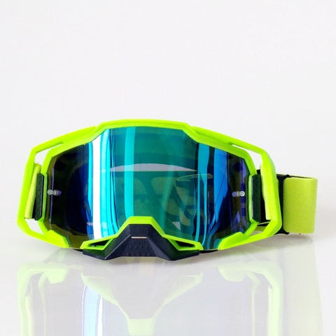 Lunette Moto Cross<br> Vert Fluo - Antre du Motard