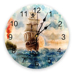 Horloge Murale Moto Navire Pirate Default Title