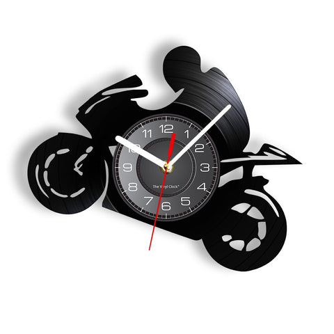 Horloge Murale Moto<br> Biker en Roue Arrière - Antre du Motard
