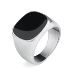 Bague Biker Pierre Acrylique Ovale (Acier)