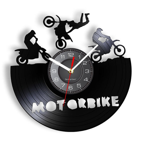 Horloge Murale Moto Cross Figures Acrobatiques - Antre du Motard