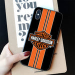 Coque iPhone Moto Harley Davidson & Bandes Oranges iPhone 14pro max