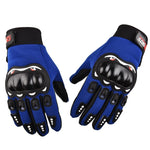 Gant Moto Rembourré Tactile Bleu - Antre du Motard