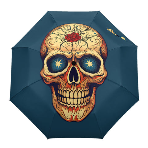 Parapluie Moto<br> Crâne aux Yeux Etoilés - Antre du Motard