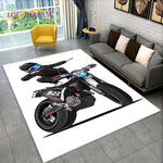 Tapis Moto Cartoon Pilote Surf sur sa Supermot 230x160cm