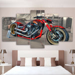 Tableau Moto Custom Rouge Sans Cadre