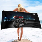 Serviette de Plage Moto Cliché Nocturne 150x260cm