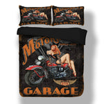 Housse de Couette Moto Belle Femme