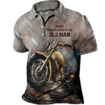 Polo Moto Never Underestimate an Old Man - Antre du Motard