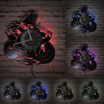 Horloge Murale Moto Biker on Fire (LED) Default Title