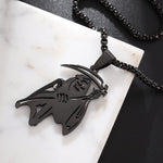 Pendentif Moto Grande Faucheuse Noire - Antre du Motard