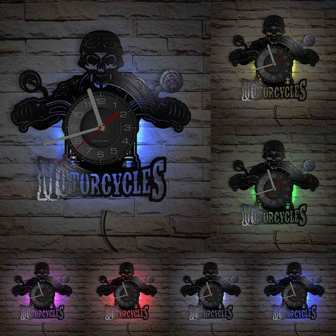 Horloge Murale Moto<br> Biker Zombie (LED) Default Title