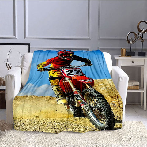 Plaid Moto Cross Terrain Rocailleux