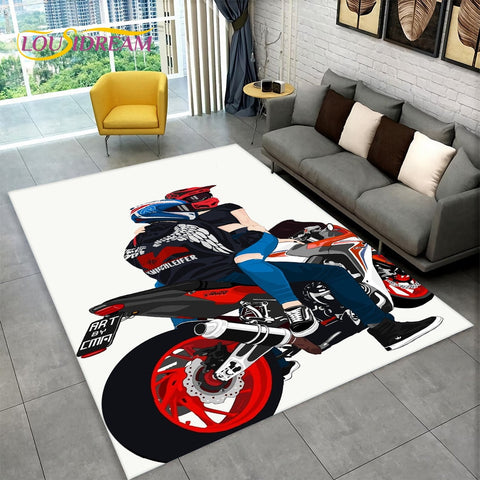 Tapis Moto Cartoon<br> Couple d'Amoureux 230x160cm