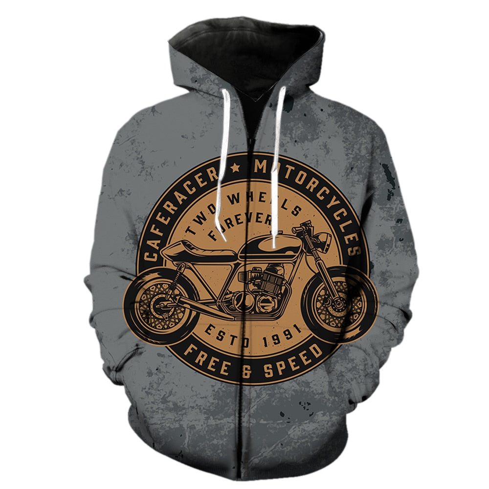 Fabulous Sweatshirt Enfant 'Ma Moto M'appelle' - Passion Gros Cylindre Café Racer - Imprimé France