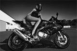 Poster Moto Femme Motarde Sexy 70X100cm