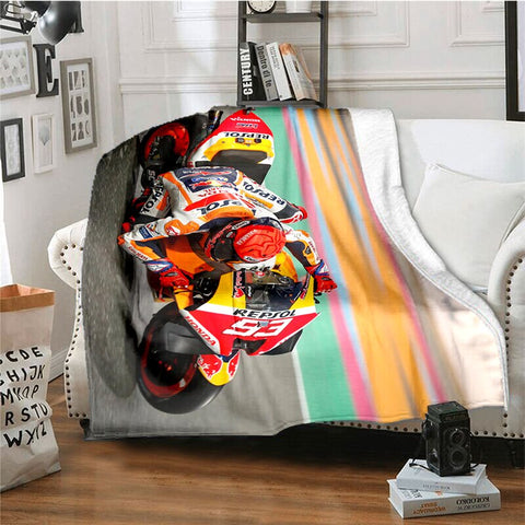 Plaid Moto GP<br> Marquez Incline son Bolide