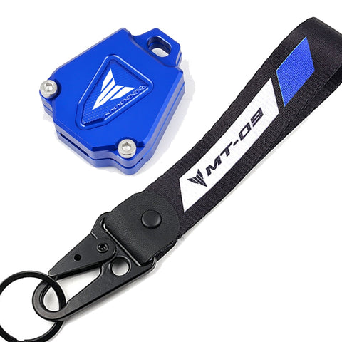 Coque Clé Bleue Moto<br> Pack Sigle (Yamaha) MT-09<br> avec Porte-Clé Associé - Antre du Motard