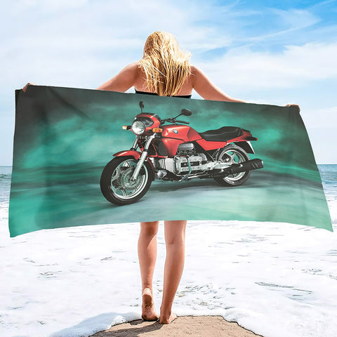 Serviette de Plage Moto Style Vintage 150x260cm