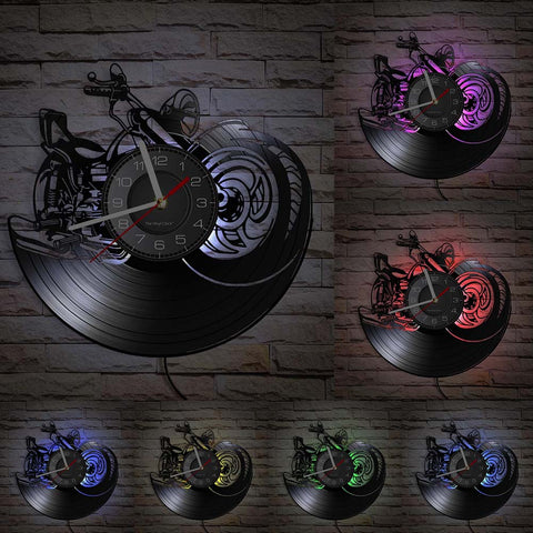 Horloge Murale Moto<br> Bécane de Gang (LED) - Antre du Motard