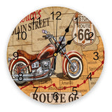 Horloge Murale Moto Route 66 35 cm