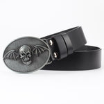 Ceinture Biker Tête de Mort Ailée 125cm