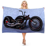 Serviette de Plage Moto Bécane Custom