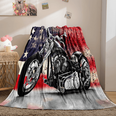 Plaid Moto<br> Drapeau Américain