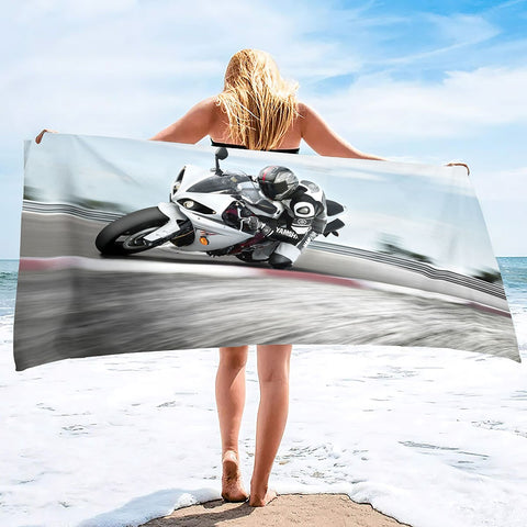 Serviette de Plage Moto<br> Tour de Piste 150x260cm