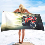 Serviette de Plage Moto Journée Ensoleillée 150x260cm