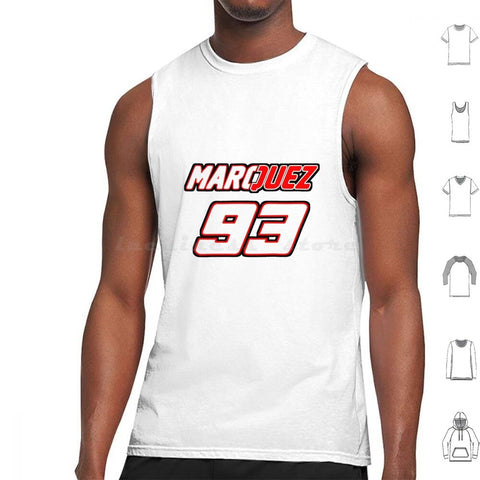 T-Shirt Sans Manche<br> Marquez 93 Blanc - Antre du Motard