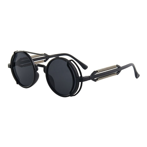 Lunette Biker<br> Steampunk Verre Noir - Antre du Motard