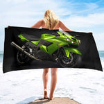 Serviette de Plage Moto Kawasaki 1400 ZZR 150x260cm