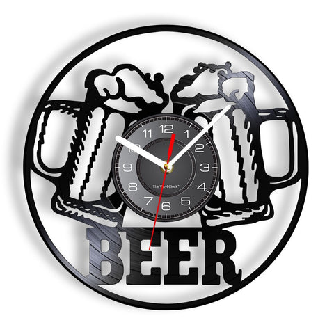 Horloge Murale Moto<br> Duo Chope de Bière - Antre du Motard
