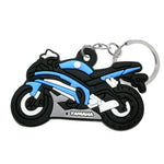 Porte-Clé Moto Caoutchouc Yamaha Noir & Bleu - Antre du Motard