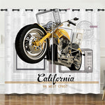 Rideau Moto California 240x270cm Oeillets