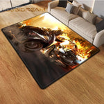 Tapis Moto Explosion et Flammes - Antre du Motard