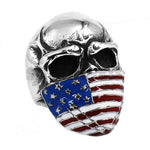 Bague Biker Drapeau Américain (Acier) 75