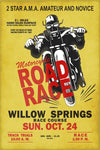 Affiche Moto Vintage Road Race