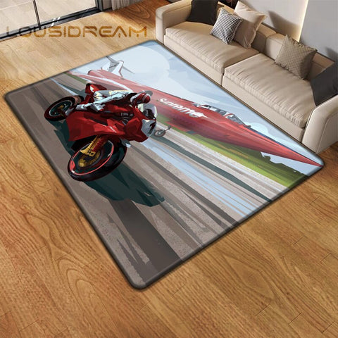 Tapis Moto<br> Avion vs Deux-Roues 160x230cm