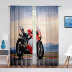 Rideau Moto Sportive Ducati sur Béquille 600x250cm Passe-Tringle