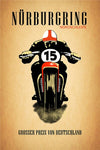 Affiche Moto Vintage Nürburgring Nordschleife - Antre du Motard