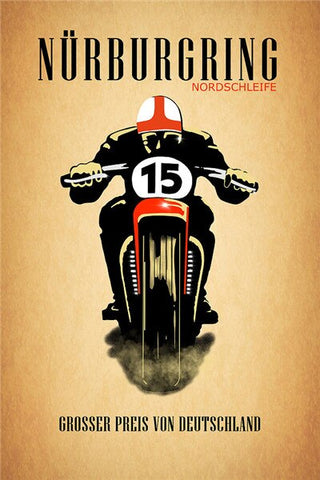 Affiche Moto Vintage<br> Nürburgring Nordschleife - Antre du Motard